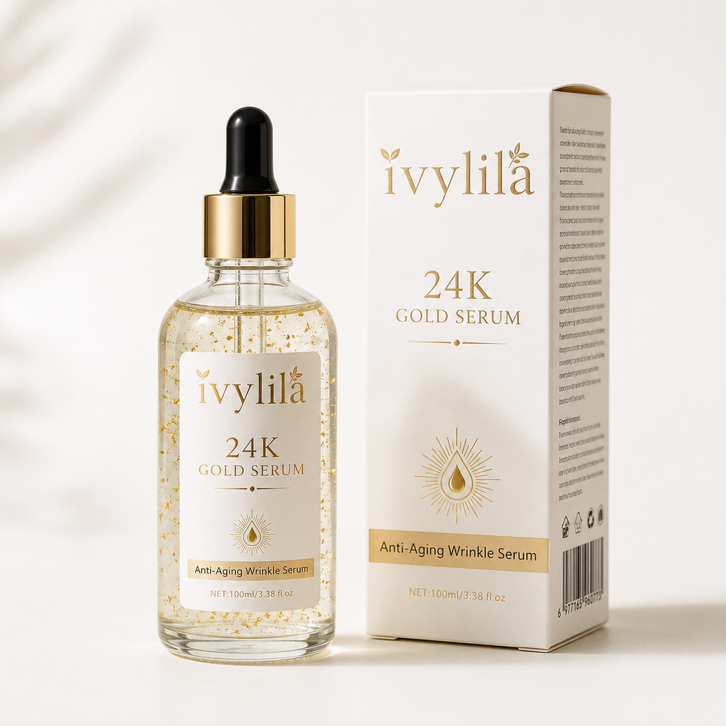 IVYLILA  24K Gold Day Serum, Moisturizing Anti‑Wrinkle Facial Essence 100ml