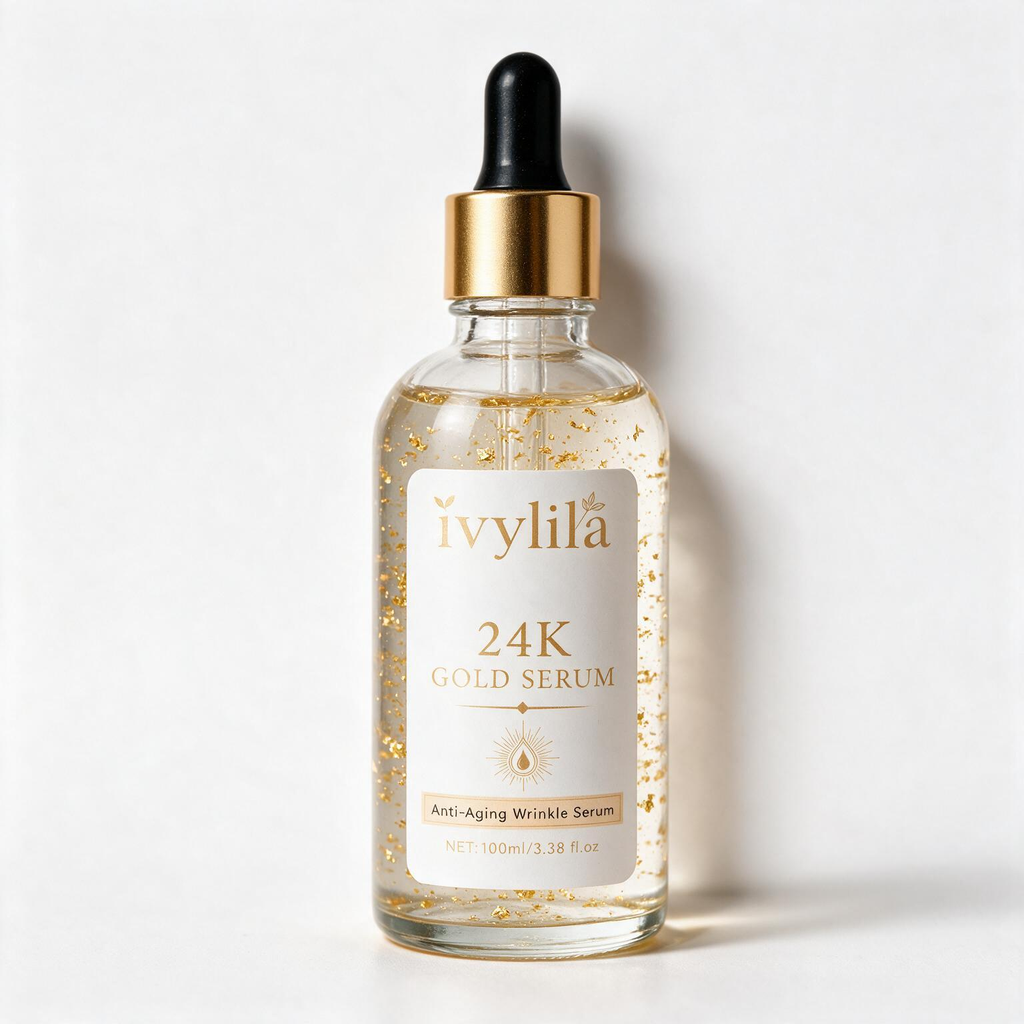 IVYLILA  24K Gold Day Serum, Moisturizing Anti‑Wrinkle Facial Essence 100ml