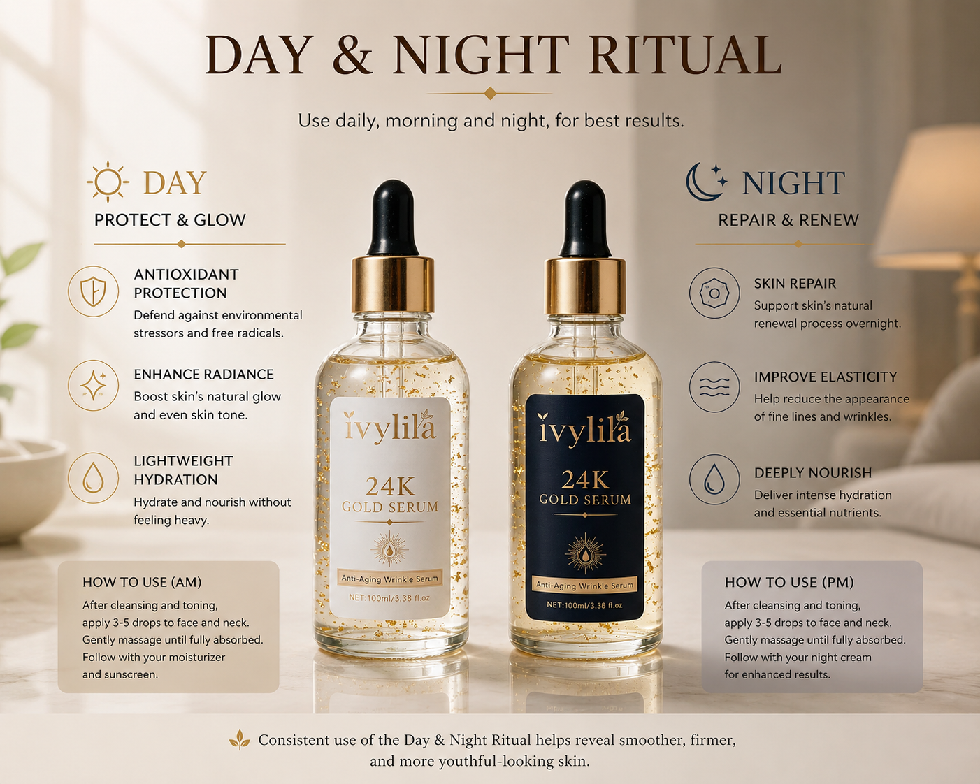 IVYLILA 24K Gold Serum Ritual