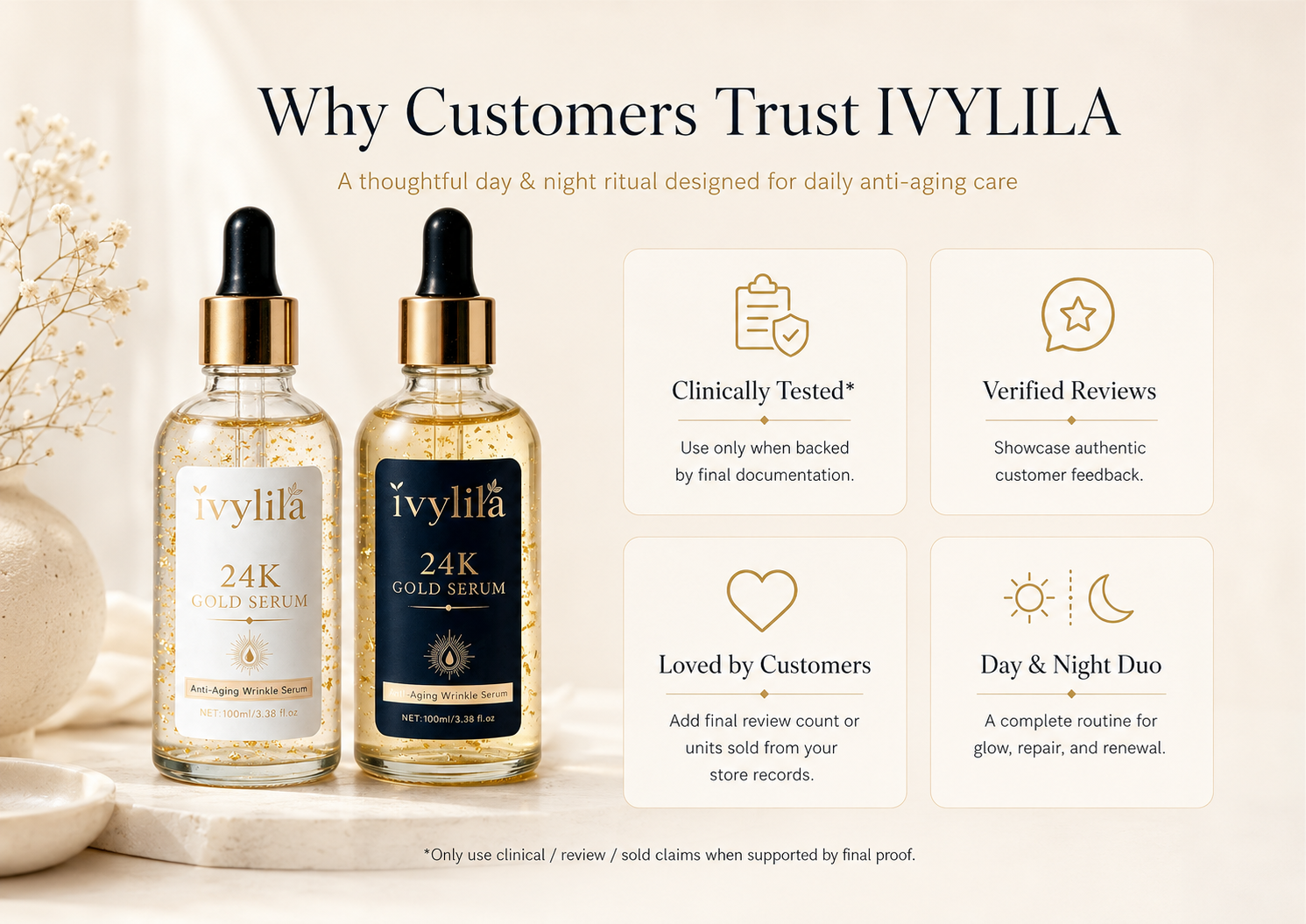 IVYLILA 24K Gold Serum Ritual